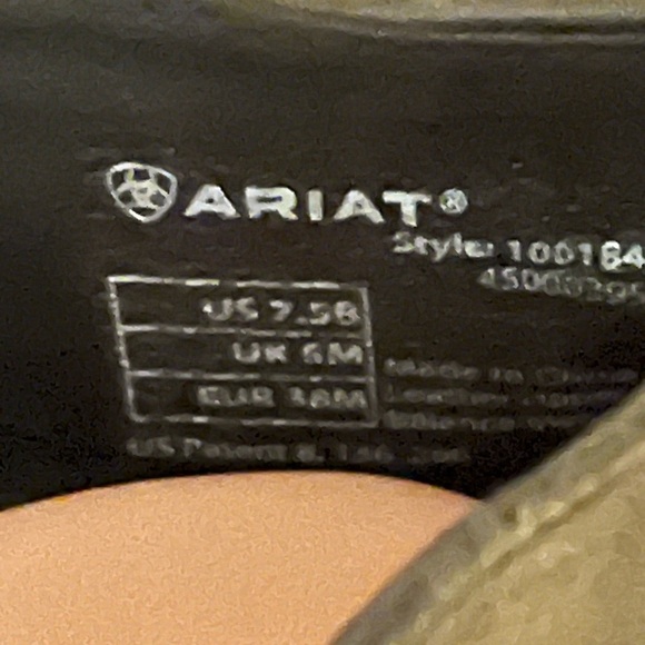 Ariat Broadway Black Leather Imperfection Boots Sz 7.5B - Picture 5 of 12